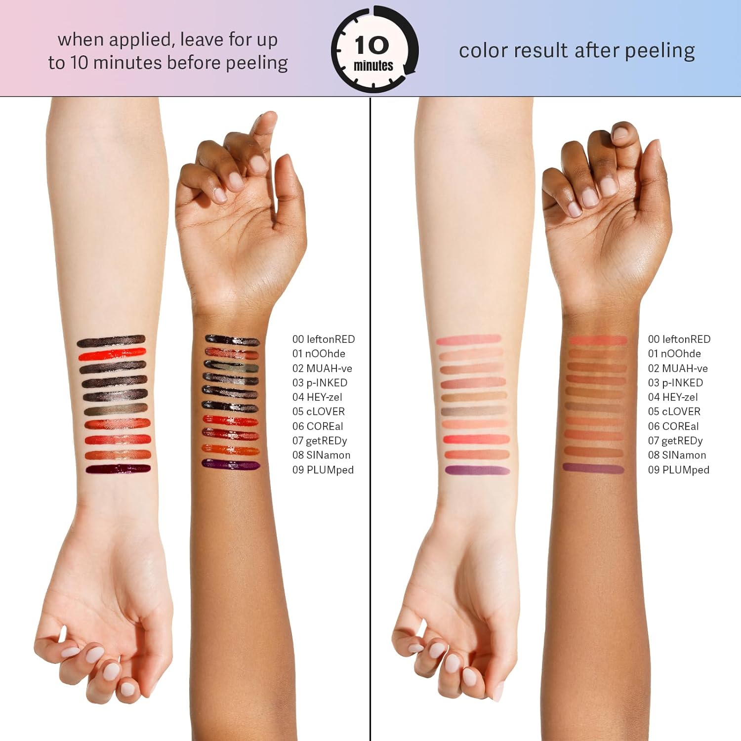 Lip Liner Stay-N Peel off Lip Stain — Long Lasting Matte Lip Tattoo Transfer Proof Lipstain Infused with Hyaluronic Acid & Vitamin E for All Skin Types — Vegan & Cruelty-Free, P-Inked